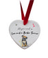 Love and a Border Terrier Ceramic Heart